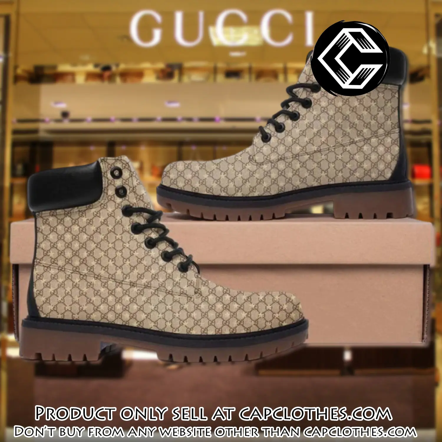 Gucci beige luxury brand boots premium gifts for men women cc4451201